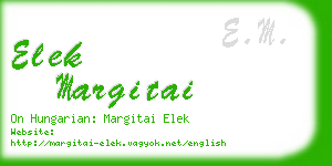 elek margitai business card